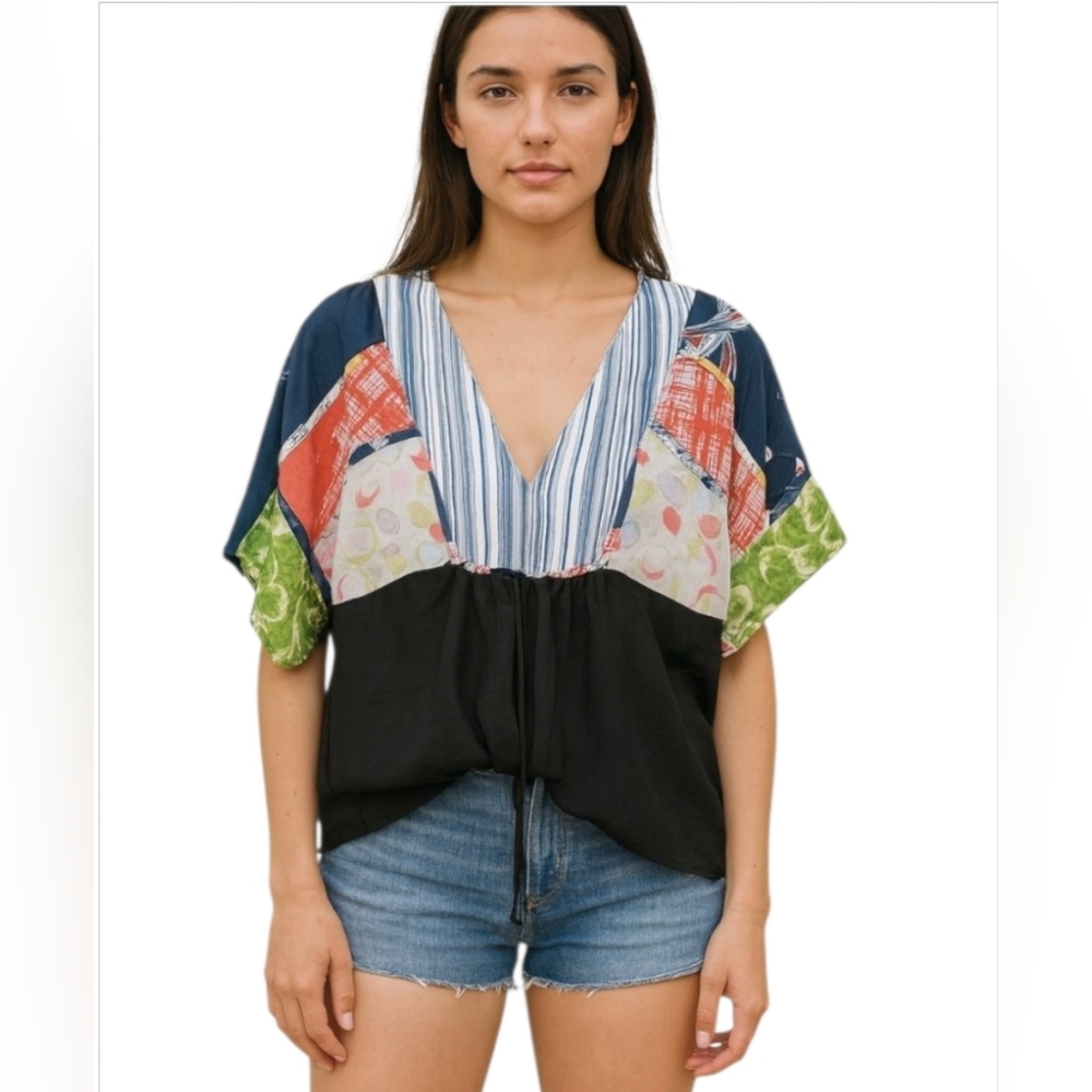 Anthropologie One September Flowy Boho Top Women's Size 2 EUC